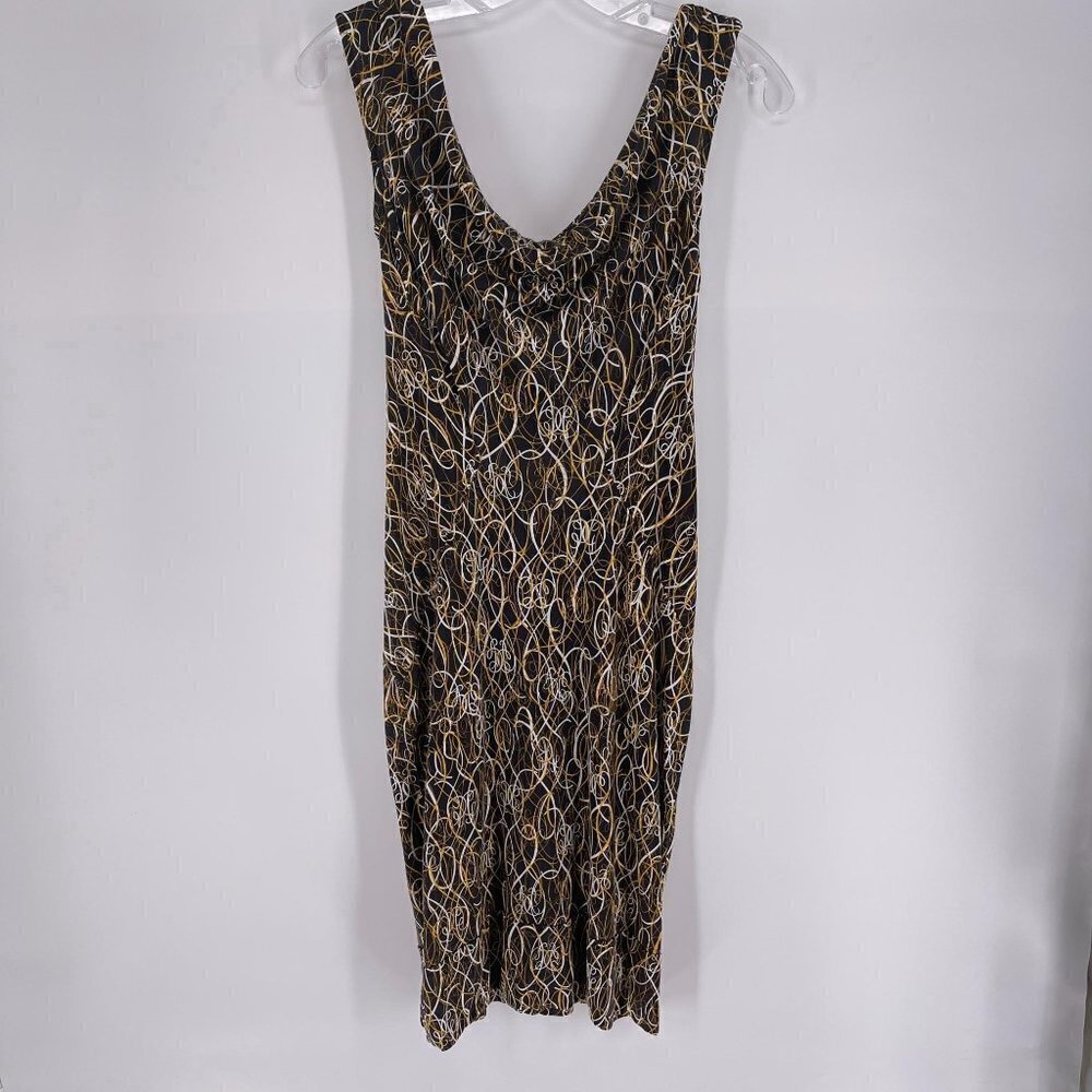 Diane Von Furstenberg Size 4 Calynda Silk Geometric Sleeveless Sheath Dress